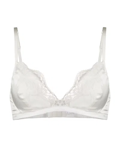 Dolce & Gabbana Lace Inserts Bra In White