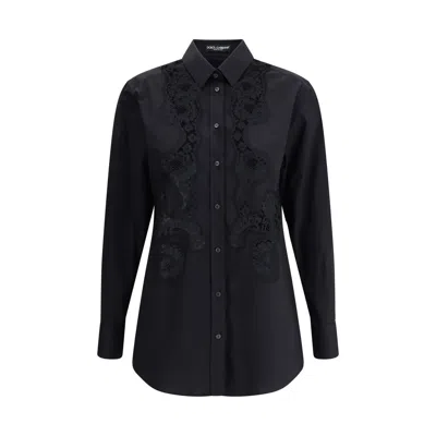 DOLCE & GABBANA LACE INSERTS SHIRT