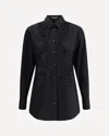 Dolce & Gabbana Women Lace Inserts Shirt In Black