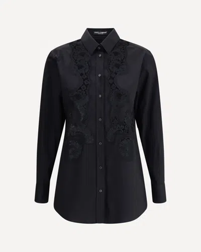 DOLCE & GABBANA LACE INSERTS SHIRT