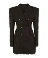 Dolce & Gabbana Double-breasted Cordonetto Lace Jacket In Black