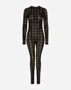 Dolce & Gabbana Jacquard Stretch Lace Jumpsuit In Black