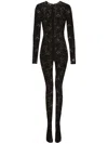 Dolce & Gabbana Logo Long-sleeved Jumpsuit In Black