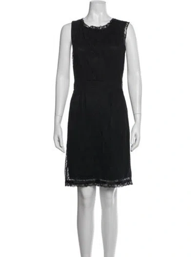 Pre-owned Dolce & Gabbana Lace Knee-length Dress In Black