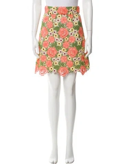 Pre-owned Dolce & Gabbana Lace Knee-length Skirt In Multi