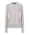 Dolce & Gabbana Lace Knit Cardigan In Gray