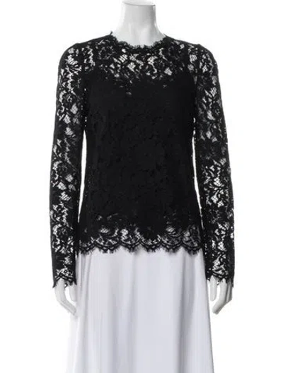 Pre-owned Dolce & Gabbana Lace Lace Pattern Blouse In Gray