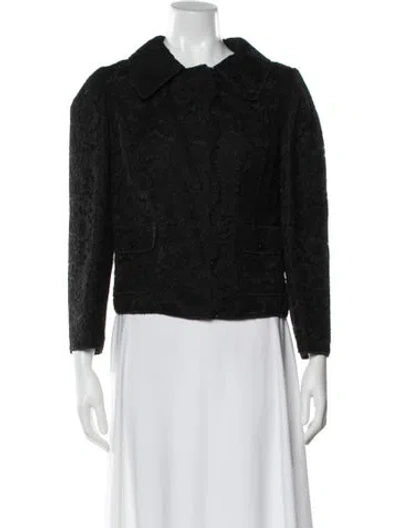 Pre-owned Dolce & Gabbana Lace Lace Pattern Jacket In Black