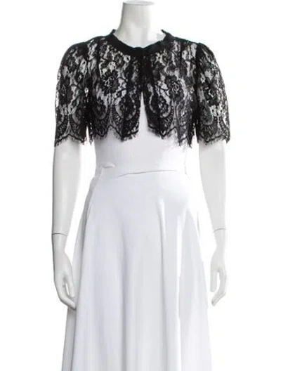 Pre-owned Dolce & Gabbana Lace Lace Pattern Top In Black