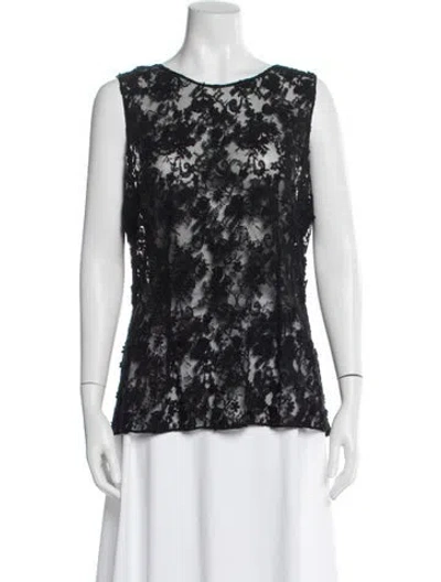Pre-owned Dolce & Gabbana Lace Lace Pattern Top In Black