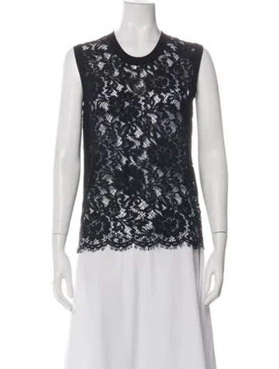 Pre-owned Dolce & Gabbana Lace Lace Pattern Top In Green