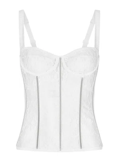 Dolce & Gabbana Lace Underwear Bustier In White