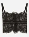 Dolce & Gabbana Floral Lace Corset In Black