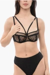 Dolce & Gabbana Lace Logoed Bra With Underwire