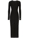 Dolce & Gabbana Long Lace Dress In Black