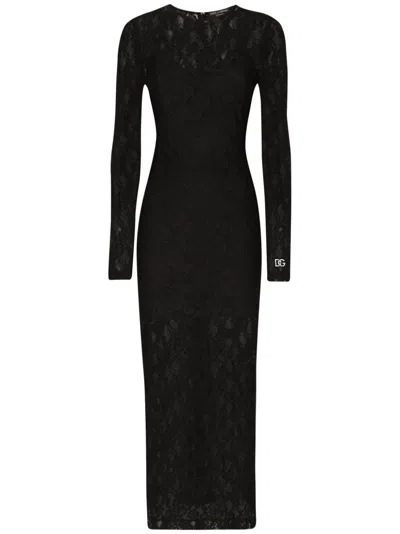 DOLCE & GABBANA LACE MAXI DRESS