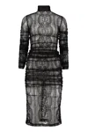 Dolce & Gabbana Lace Midi Dress In Black