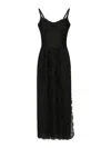 Dolce & Gabbana Draped Brassiere Midi Dress In Black