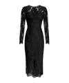 Dolce & Gabbana Lace Midi Dress In Black