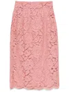 Dolce & Gabbana Lace Midi Skirt With Embroidered Logo