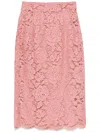 Dolce & Gabbana Lace Midi Skirt With Embroidered Logo