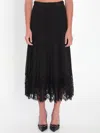 Dolce & Gabbana Lace Midi Skirt In Black