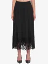Dolce & Gabbana Dolce&gabbana Women Lace Midi Skirt In Black