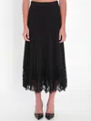 Dolce & Gabbana Lace Midi Skirt In Black