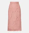 Dolce & Gabbana Lace Midi Skirt In Pink