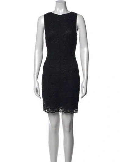 Pre-owned Dolce & Gabbana Lace Mini Dress In Black