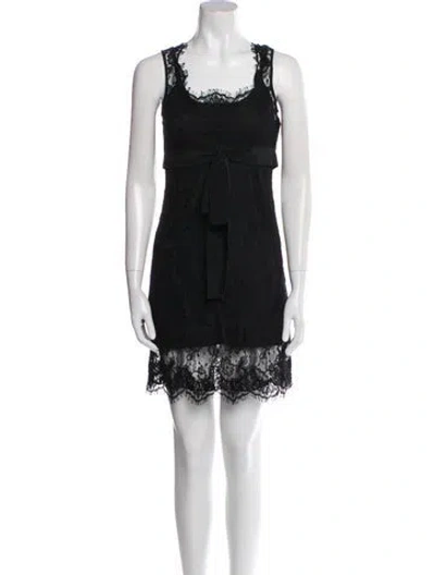 Pre-owned Dolce & Gabbana Lace Mini Dress W/ Tags In Black