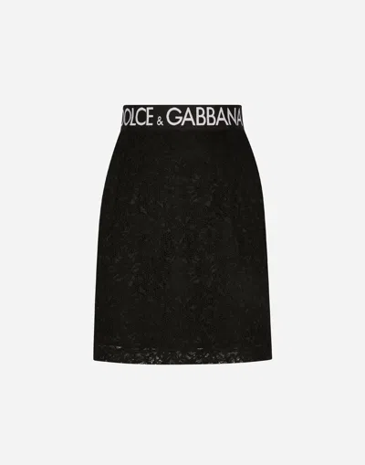 DOLCE & GABBANA LACE MINISKIRT