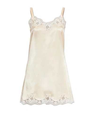 Dolce & Gabbana Lace Nightgown In Brown