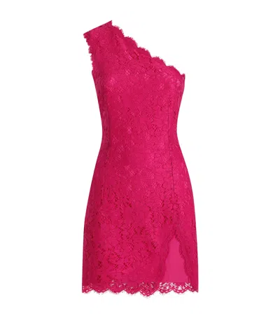 DOLCE & GABBANA LACE ONE-SHOULDER MINI DRESS