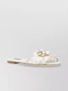 Dolce & Gabbana Bianca Brooch-embellished Lace And Mesh Sandals In White