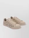 Dolce & Gabbana Portofino Sneakers With Lace Detail In Brown