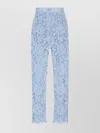 Dolce & Gabbana Light Blue Embroidered Lace Trousers