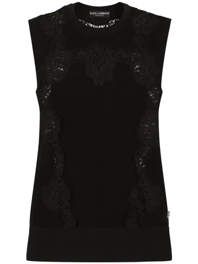 Dolce & Gabbana Cashmere And Silk Sweater In Black