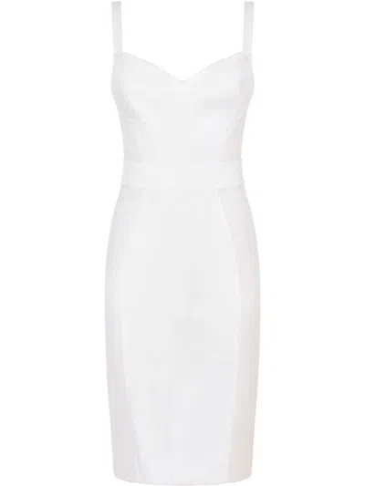 Dolce & Gabbana Lace Panel Corset Dress In White