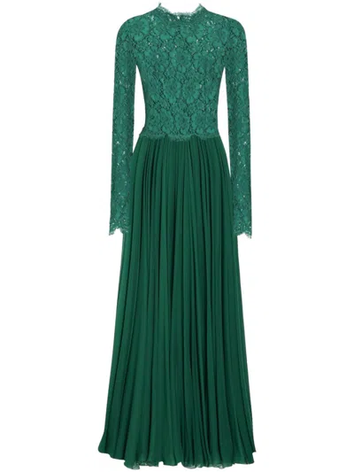 DOLCE & GABBANA LACE-PANEL GOWN