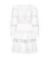 Dolce & Gabbana Lace-panel Long-sleeve Dress In White