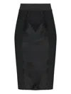 Dolce & Gabbana High Waist Mid-length Skirt In Black