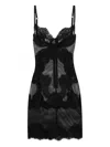 Dolce & Gabbana Lace Mini Dress Adjustable Thin Straps In Black