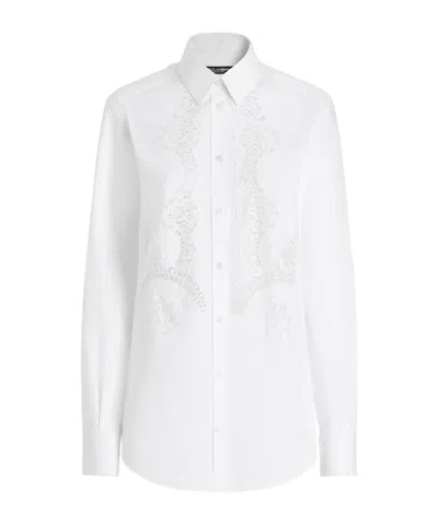 DOLCE & GABBANA LACE-PANELLED SHIRT