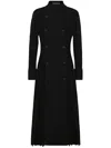 Dolce & Gabbana Cordonetto Lace And Crepe Coat With Belt In Black