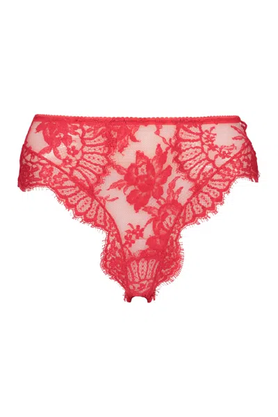 Dolce & Gabbana Lace Trouseries In Red