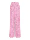 Dolce & Gabbana High Rise Flared Lace Pants In Pink