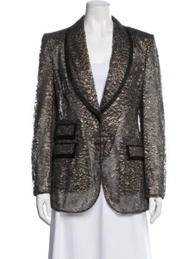 Pre-owned Dolce & Gabbana Lace Pattern Blazer In Multi