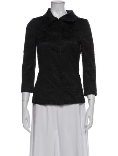 Pre-owned Dolce & Gabbana Lace Pattern Jacket In Black