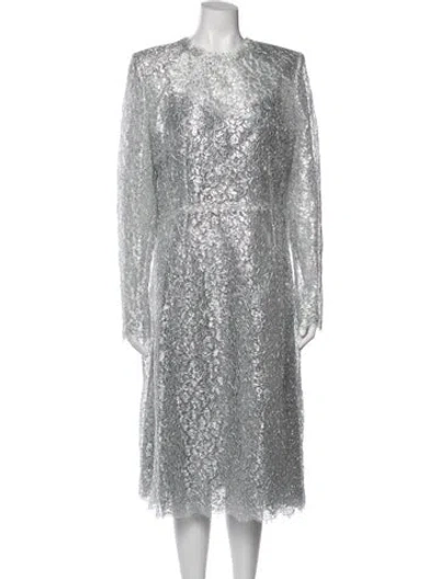 Pre-owned Dolce & Gabbana Lace Pattern Knee-length Dress In Multi